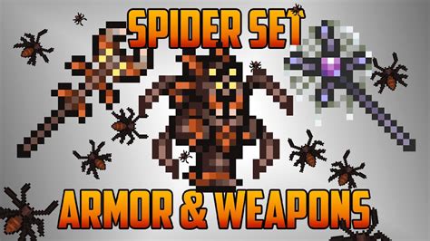 It requires 24 Purified Gel and 24 Blighted Gel to make the whole set or 44 Purified Gel and 44 Blighted Gel for a set with all five headpieces. . Terraria spider armor